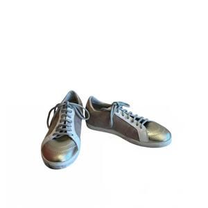 NEW PRIMABASE women lace-up sneaker with fleece tongue in gold/grey